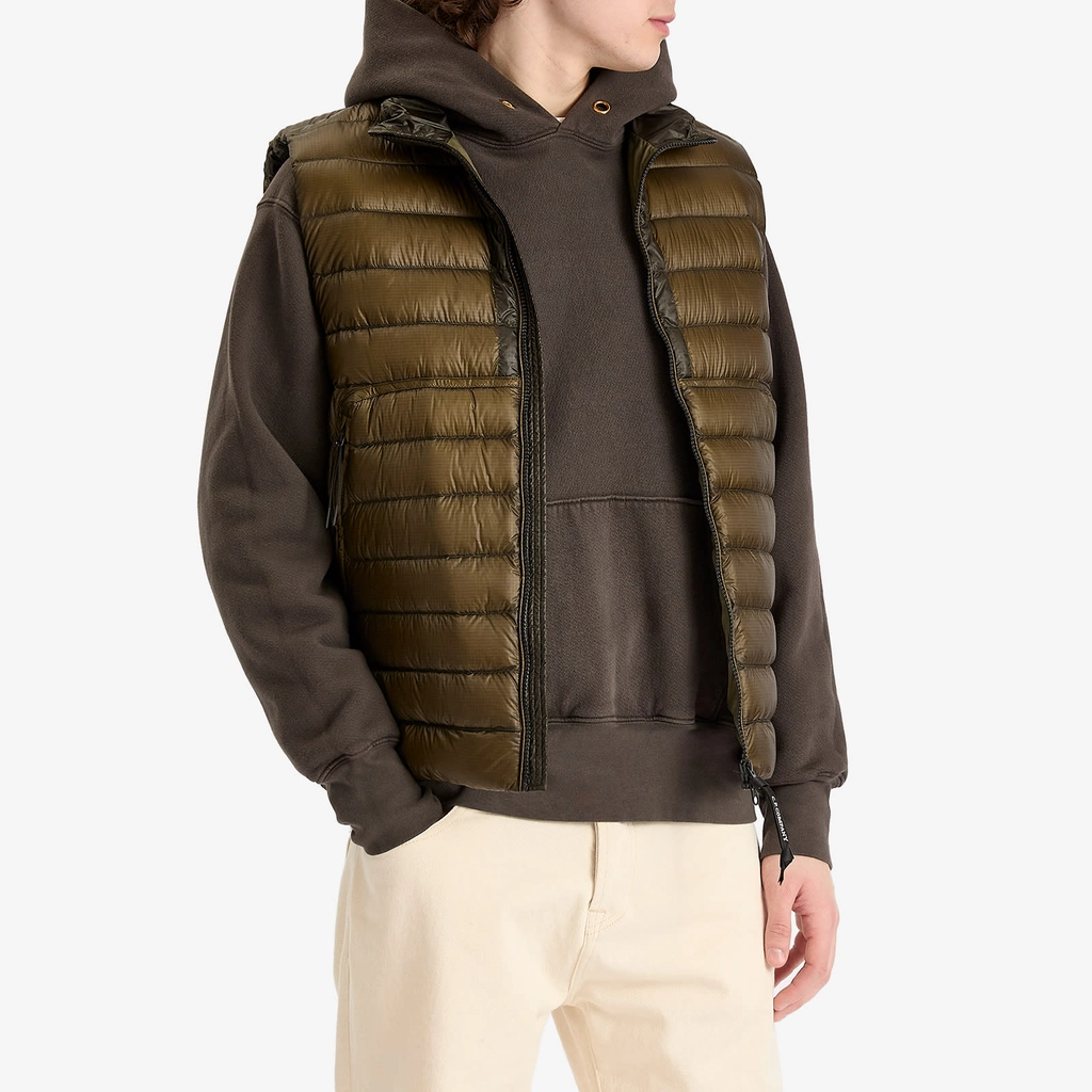 CP Company Men's D.D. Shell Lens Down Vest Ivy Green